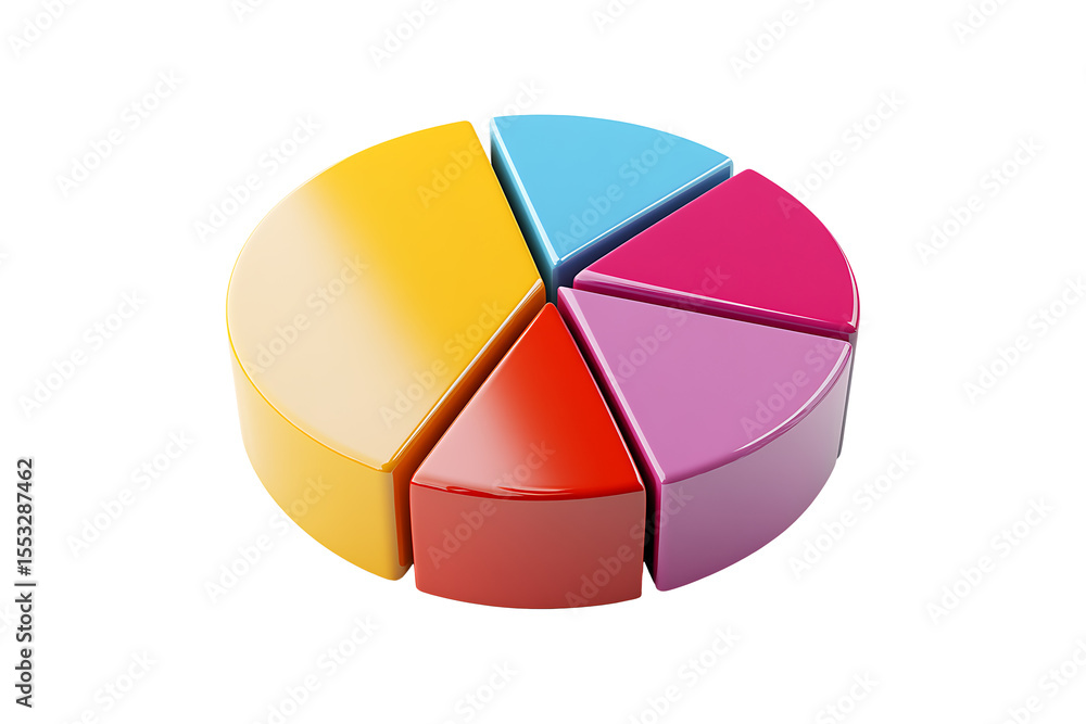 Fototapeta premium Pie chart high quality realistic image