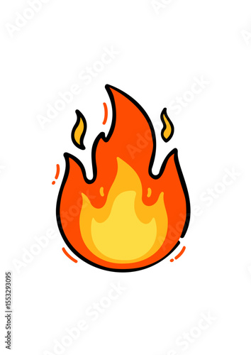 Stylized Cartoon Flame