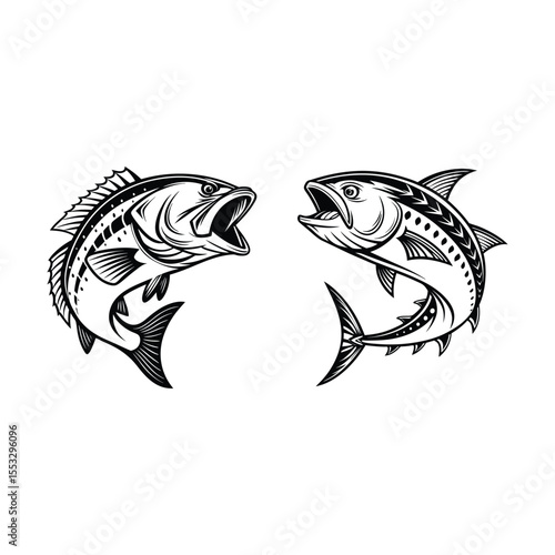 fish black illustration digital art graphic design