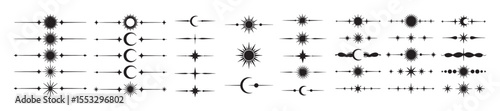 Mystical Celestial Line Dividers and Text Separators Set