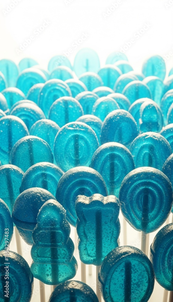 Fototapeta premium blue plastic bottles