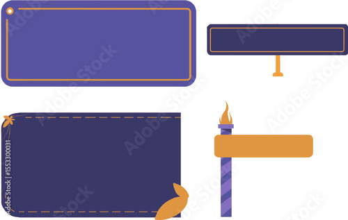 a board or banner to place sentences in presentations, posters, infographics
