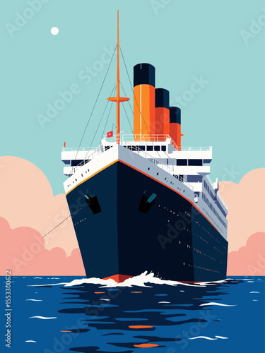  The Titanic ready to set sail minimalist