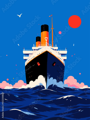  The Titanic ready to set sail minimalist