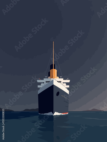  The Titanic ready to set sail minimalist
