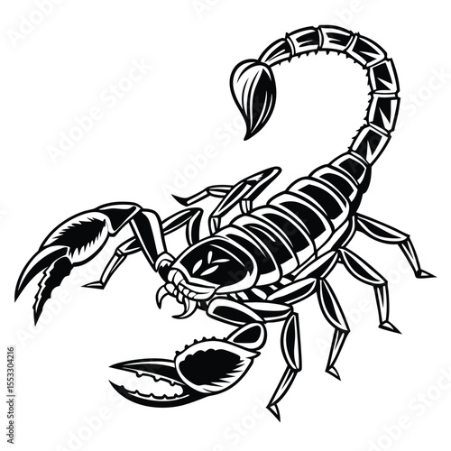 illustrate a front facing scorpion head roaring silhouette vector illustration pack with various wild creatures ideal for artistic clip art projects and graphic design using high resolution