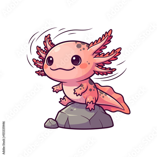 cute axolotl pet icon very cool