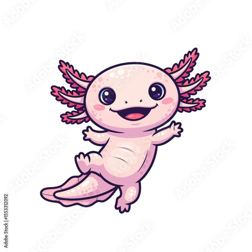 cute axolotl pet icon very cool