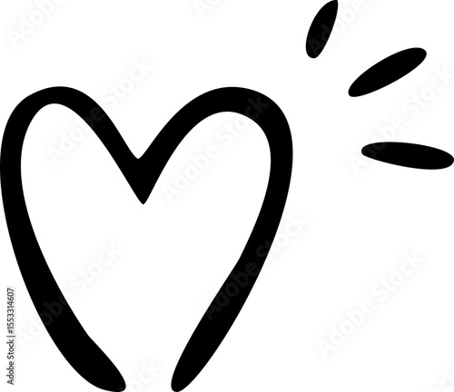 손그림 낙서 라인 귀여운 스마일 꽃 화살표 하트 별 포인트