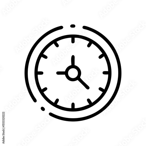 Simple line clock design with minimalistic style  