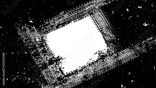 タイヤ跡グランジフレーム背景
