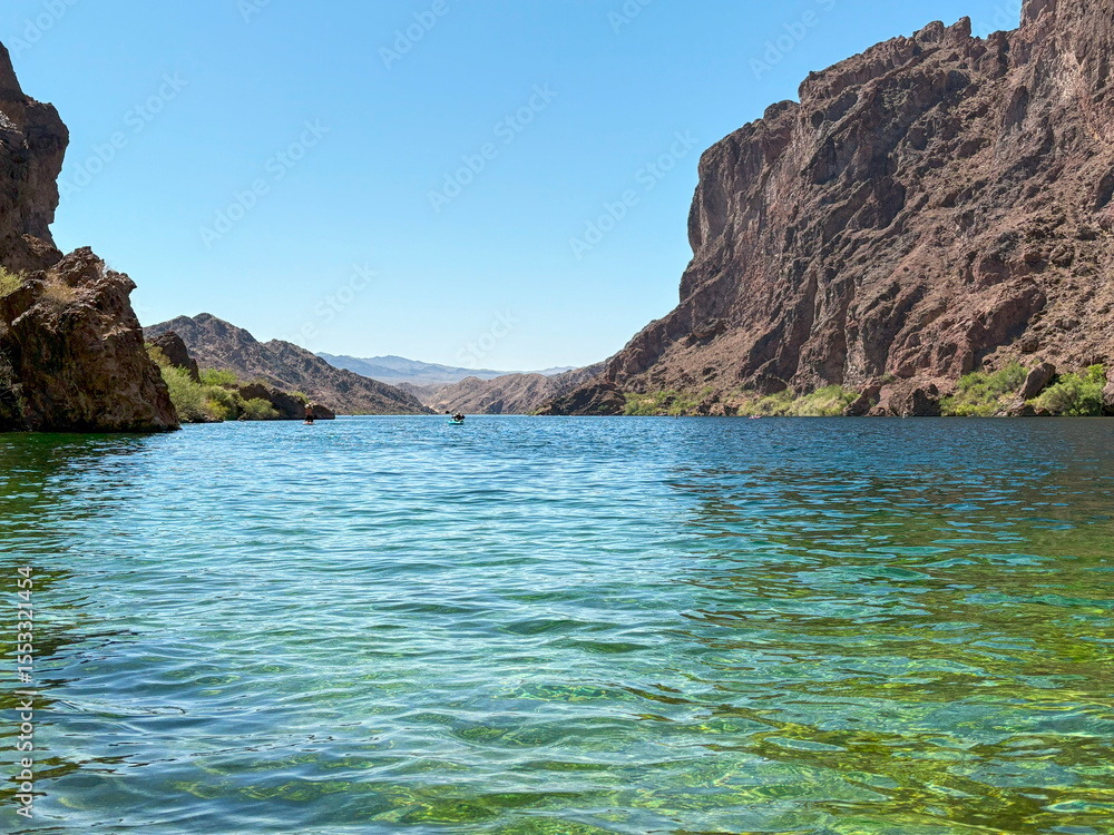 The Waters of Emerald Cove on the Colorado River in Arizona The Waters of Emerald Cove on the Colorado River in Arizona