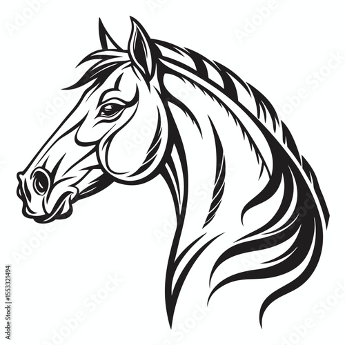 bold stylized vector illustration of a horse