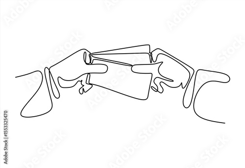 Bribe, money in hands, give and receive money one line art. Continuous line drawing of bank, financial, payment, data, economic, wealth credit with an inscription, lettering, handwritten.