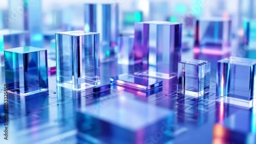 Transparent blue liquid fills laboratory test tubes, essential for chemistry research and medical analysis 4k slow motion animation video