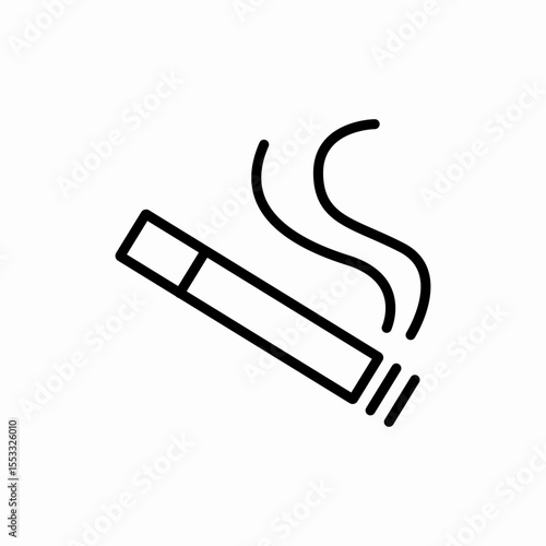 cigarette smoking area allowed icon vector sign