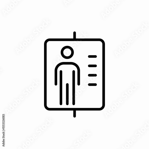 person information help desk icon vector sign