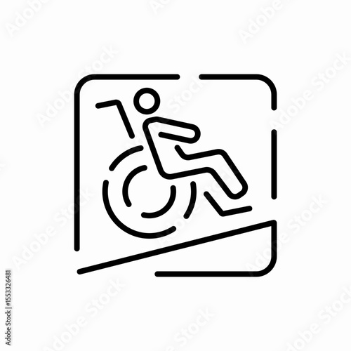 wheelchair accessibility sign icon vector sign