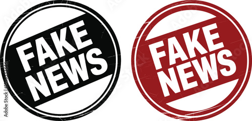 Fake news alert vector stamps illustration for social media and awareness