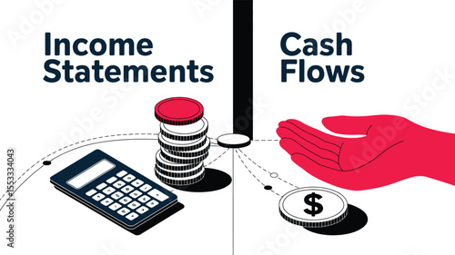 Income statements and cash flow analysis for financial health and growth