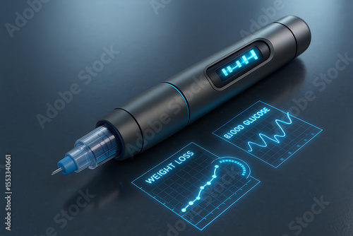 Injection pen medical device healthcare technology innovation future medicine health, offering precision hope for managing