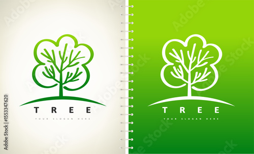 Tree logo vector. Plant Logo design vector nature illustration