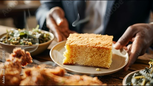 Celebrating National Soul Food Month Close-Up of Traditional Fried Chicken