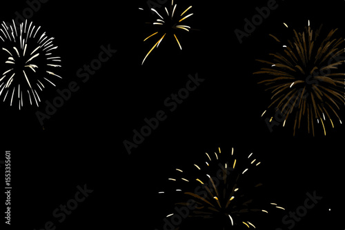 Gold fireworks background