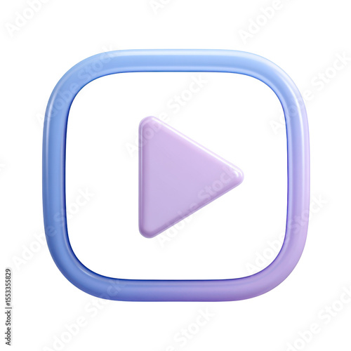 Purple square with a blue triangle on it. isolated-on-ransparent-3d-background
