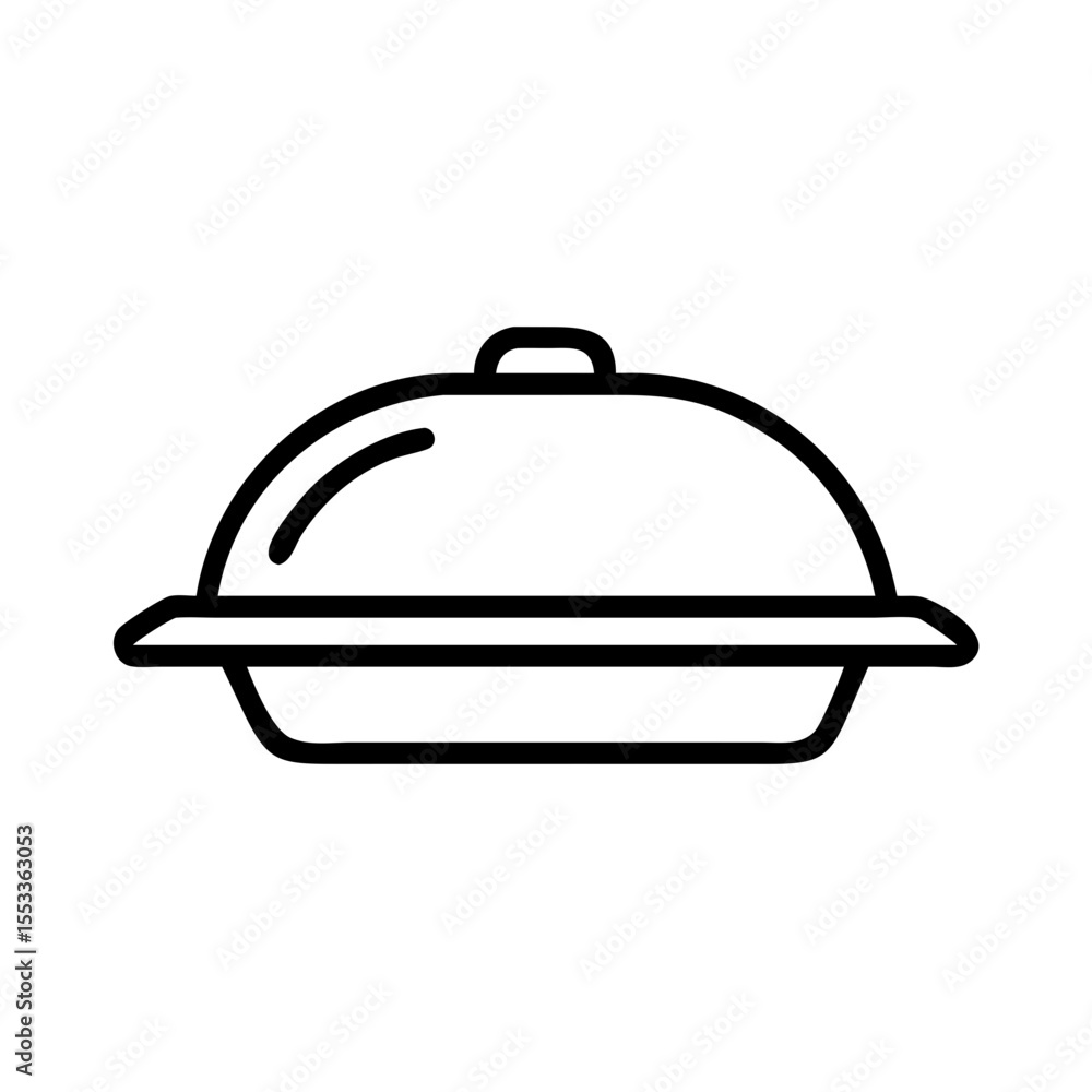 Fototapeta premium restaurant cloche isolated on white background