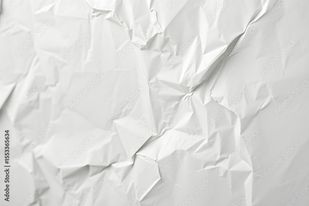 Obraz premium Crumpled White Paper Texture Background