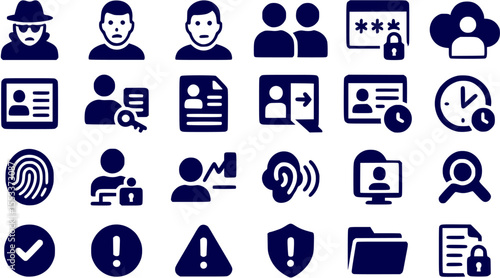 Cybersecurity Vector Collection – Icons for Digital Protection

