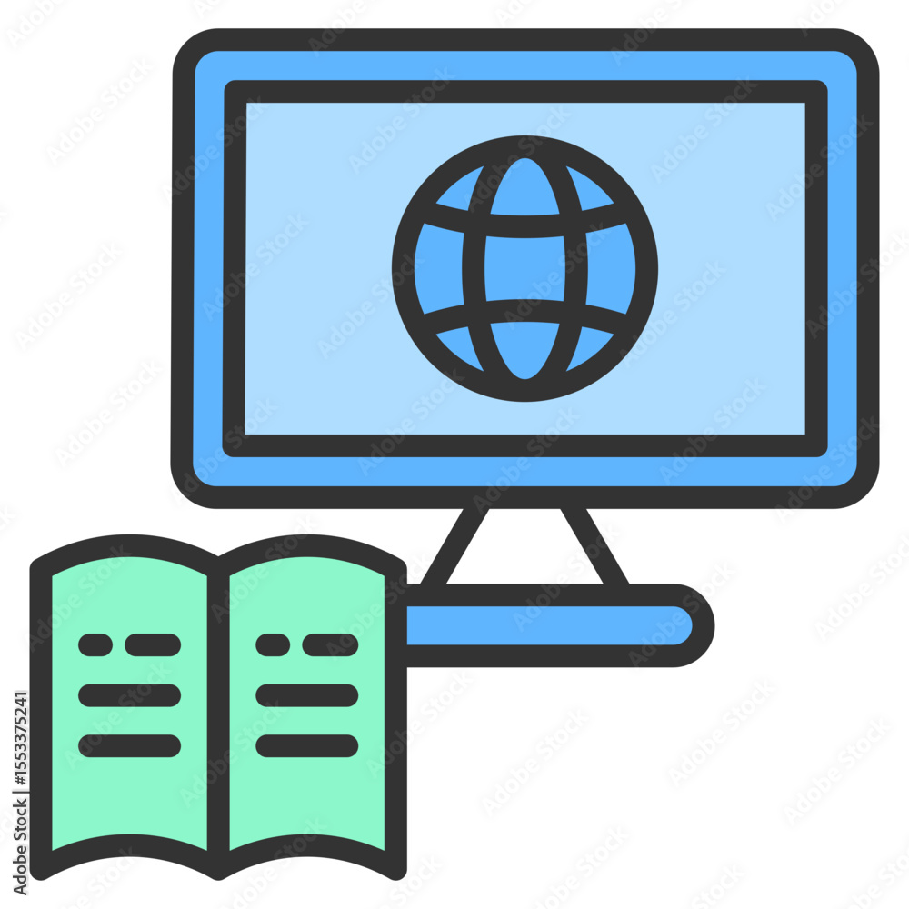 E-Learning Icon Element For Design E-Learning Icon Element For Design