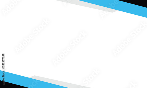 Clean white background with diagonal blue and black corner borders, featuring subtle gray overlays. Ideal for presentations, templates, or business-themed visual content.