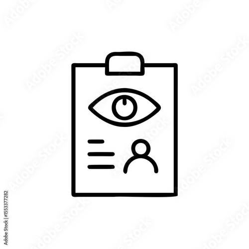Eye exam report icon medical checkup document