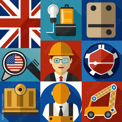 Smart Factory Elements – Modern Industrial Design
