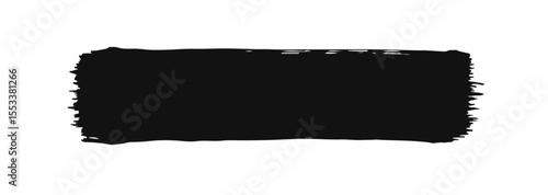 Abstract Black Paint Brush Stroke. This versatile element is ideal for artistic accents, underlining, or adding a bold, hand-drawn feel to digital designs.