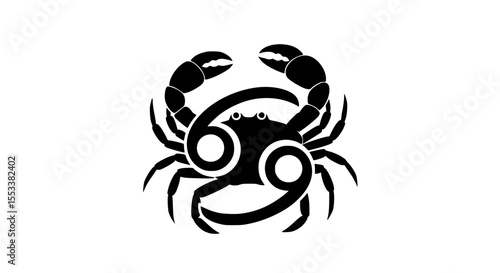 The Zodiac Sign of Cancer Represented by a Stylized Crab and its Celestial Symbolism Unveiled for Astrological Enthusiasts