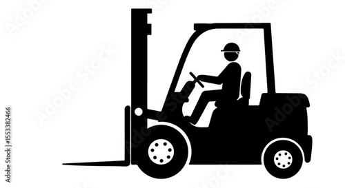 Forklift Operations: Lifting, Transporting, and Stacking Icons. This collection effectively represents logistics, warehousing, material handling, and industrial operations.