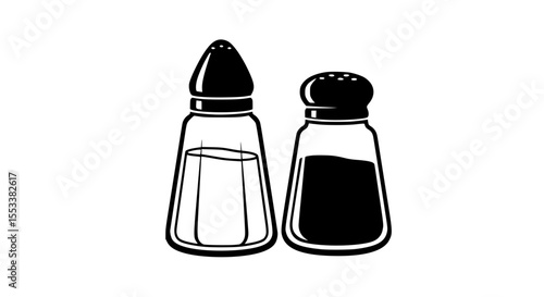 Classic Glass Salt and Pepper Shaker Set with Metal Lids A Timeless Kitchen Essential for Enhancing Your Culinary Creations with Flavorful Seasonings