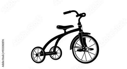 A Classic Retro Style Bicycle Designed for Young Children Featuring Three Wheels for Stability and Easy Riding Perfect for Outdoor Play and Learning to Ride