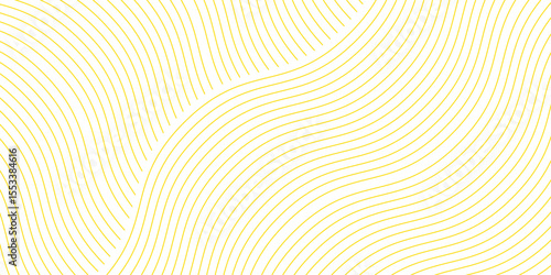 Yellow instant noodle, pasta and spaghetti texture with geometric wavy lines. Ramen, pasta vector pattern. Background abstract food illustration. Eps 10