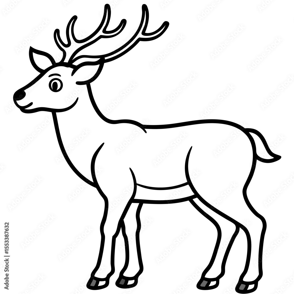 Obraz premium Reindeer Outline