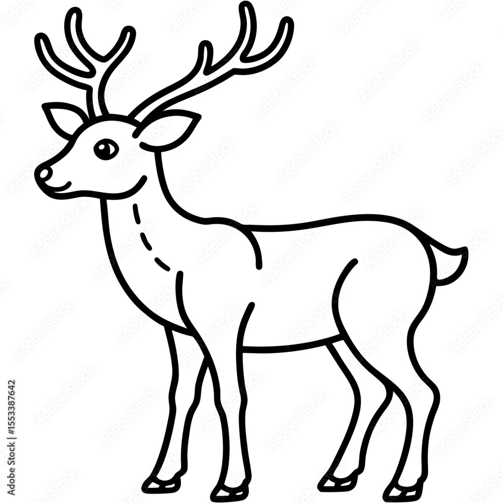 Reindeer Outline Reindeer Outline