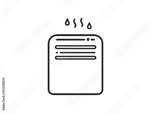 Dehumidifier Simple Line Art Vector Design