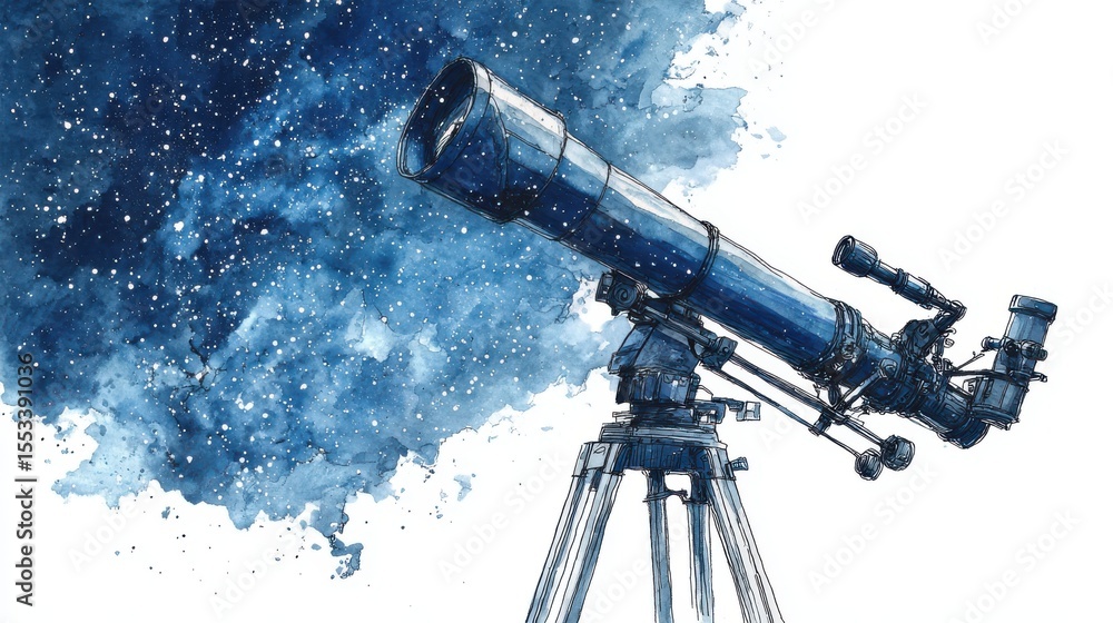 Fototapeta premium Unveiling cosmic discoveries through telescope data and space research