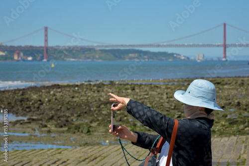 Woman using cell phone