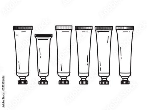 Fresh Mint Toothpaste Tube Vector Art