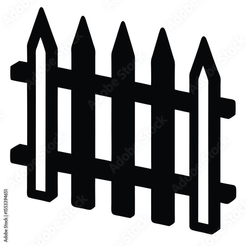wooden fence isolated