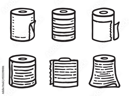 Household Paper Towels Cleaning Supplies Vector